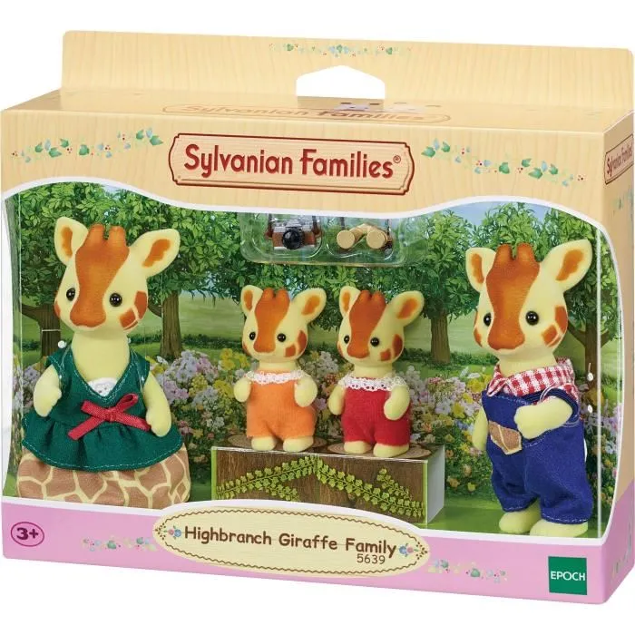 Sylvanian Families - Famille Girafe - 4 personnages articulés - Jouet pour enfants dès 3 ans - Marque officielle