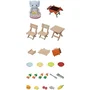 Sylvanian Families - Figurine La fille éléphant et son set de pique-nique avec 23 pièces (barbecue, brochettes, meubles, aliments) - Figurine miniature pour enfants