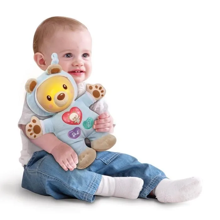 Vtech Baby - Léon, mon Lumi Ourson - Ours berceuse musicale parlante lumineuse avec mélodies douces et phrases apaisantes pour bébé Vtech Baby - Léon, mon Lumi Ourson - Ours berceuse musicale parlante lumineuse avec mélodies douces et phrases apaisantes pour bébé