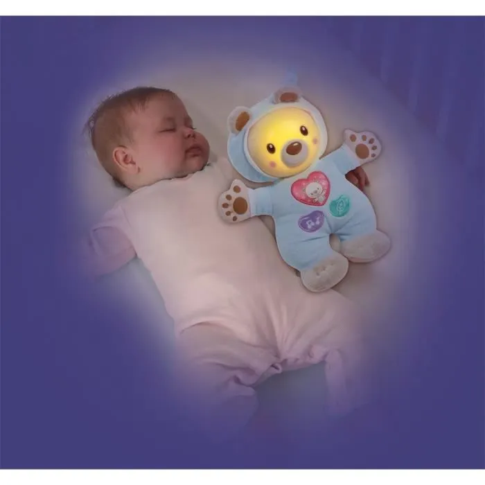 Vtech Baby - Léon, mon Lumi Ourson - Ours berceuse musicale parlante lumineuse avec mélodies douces et phrases apaisantes pour bébé Vtech Baby - Léon, mon Lumi Ourson - Ours berceuse musicale parlante lumineuse avec mélodies douces et phrases apaisantes pour bébé