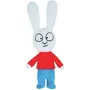 Jemini Peluche Simon le lapin sans masque - Peluche douce 27 cm - Personnage de livre et série animée pour enfants