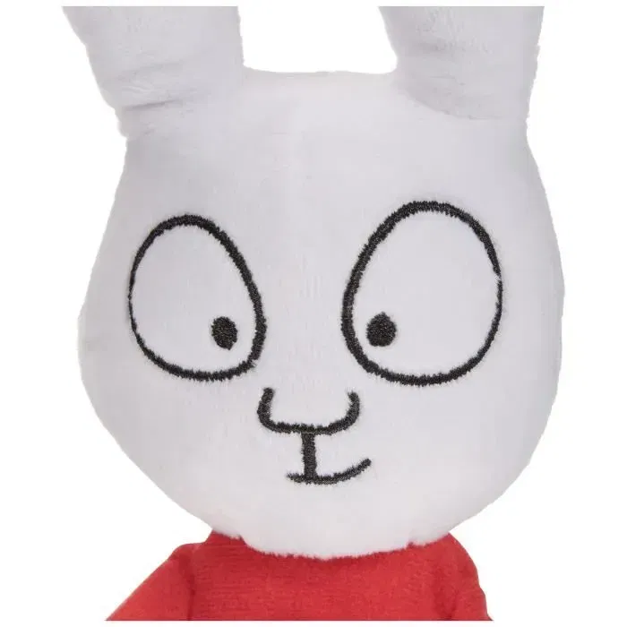 Jemini Peluche Simon le lapin sans masque - Peluche douce 27 cm - Personnage de livre et série animée pour enfants