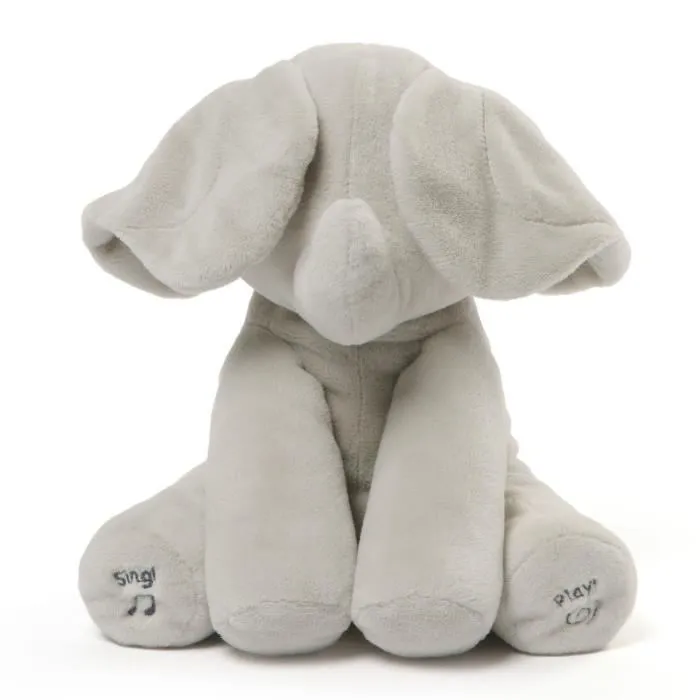 Gund 6054176 Éléphant Peluche Interactive Bébé avec Jeu Cache-Cache, Chante et Parle, Peluche Douce, 2 Modes de Jeu, Lavable, À Partir de 10 Mois