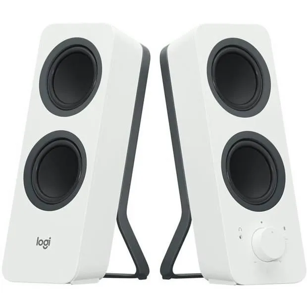 Logitech Z207 - Enceintes PC stéréo avec radiateurs passifs pour un son riche, blanc