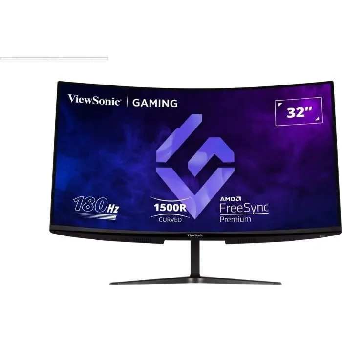 Viewsonic VX3218-PC-MHD - Écran PC Gamer Incurvé 32" FHD 180Hz Dalle VA 1ms - Compatible AMD FreeSync