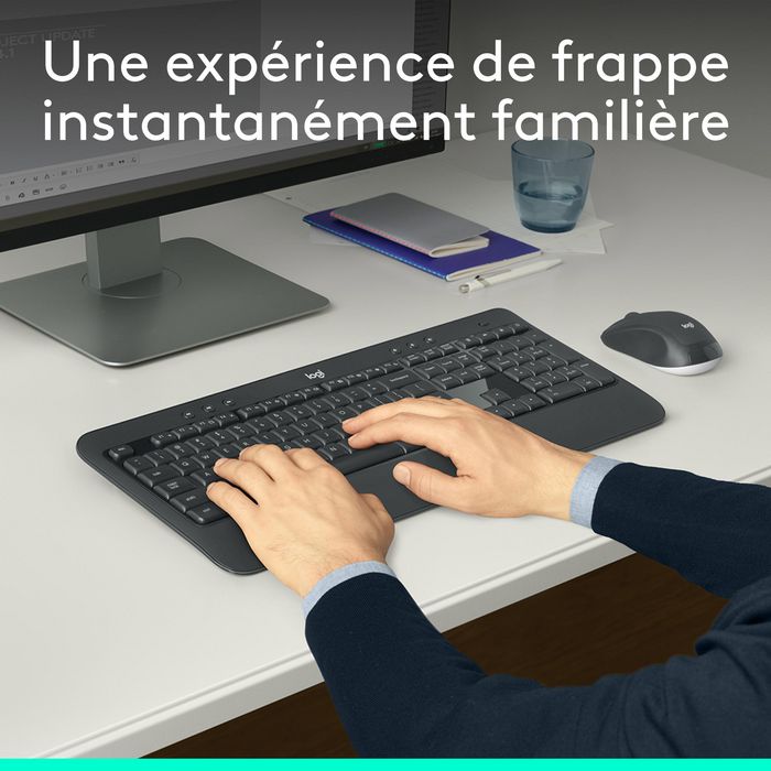 Logitech MK540 Advanced - Ensemble Clavier et Souris sans Fil avec Récepteur Unifying - Confort avancé et longue autonomie - Disposition FR (AZERTY) Logitech MK540 Advanced - Ensemble Clavier et Souris sans Fil avec Récepteur Unifying - Confort avancé et longue autonomie - Disposition FR (AZERTY)