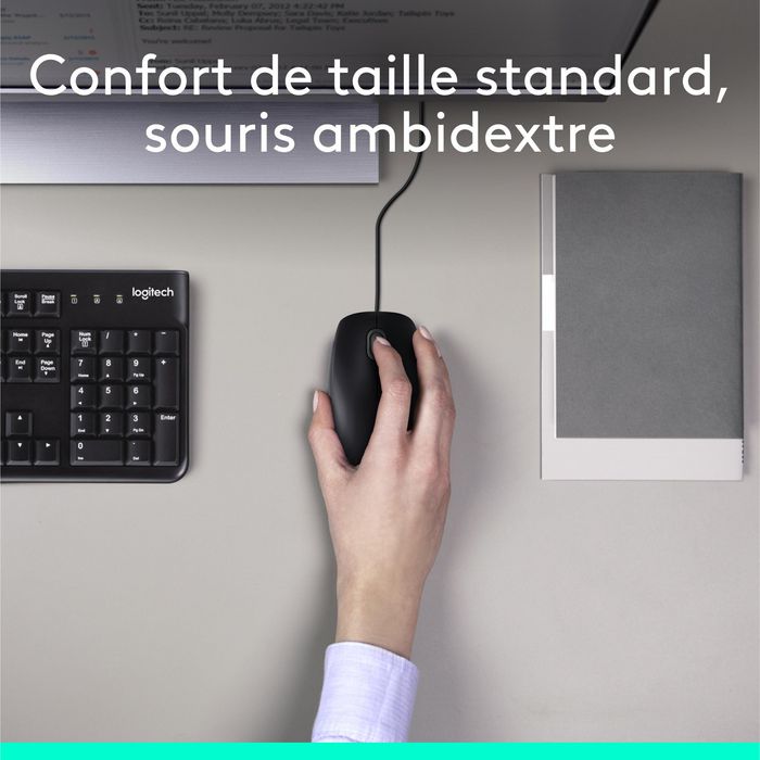 Logitech MK120 Combo Clavier AZERTY Français + Souris Optique USB 2.0 Logitech MK120 Combo Clavier AZERTY Français + Souris Optique USB 2.0