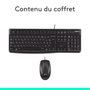 Logitech MK120 Combo Clavier AZERTY Français + Souris Optique USB 2.0