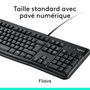 Logitech MK120 Combo Clavier AZERTY Français + Souris Optique USB 2.0
