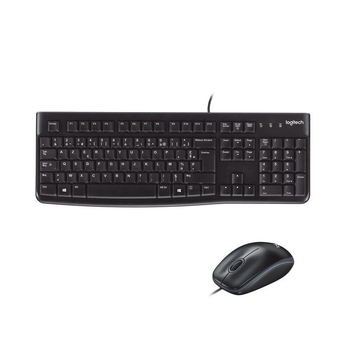 Logitech MK120 Combo Clavier AZERTY Français + Souris Optique USB 2.0 Logitech MK120 Combo Clavier AZERTY Français + Souris Optique USB 2.0