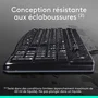 Logitech MK120 - Ensemble clavier et souris filaires AZERTY noir - Clavier avec touches plates silencieuses et pavé numérique
