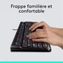 Logitech MK120 - Ensemble clavier et souris filaires AZERTY noir - Clavier avec touches plates silencieuses et pavé numérique