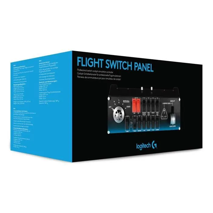 Logitech G Panneau de commutation Saitek Pro Flight filaire - Noir