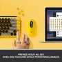 Logitech Pop Keys - Clavier mécanique sans fil multidispositif Bluetooth avec touches Emoji personnalisables - Azerty (Disposition française) - Jaune