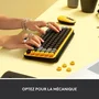Logitech Pop Keys - Clavier mécanique sans fil multidispositif Bluetooth avec touches Emoji personnalisables - Azerty (Disposition française) - Jaune