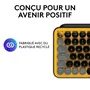 Logitech Pop Keys - Clavier mécanique sans fil multidispositif Bluetooth avec touches Emoji personnalisables - Azerty (Disposition française) - Jaune