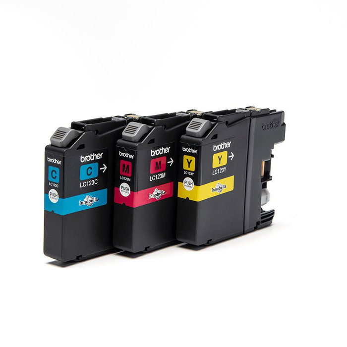 Brother LC123RBWBP Pack de 3 cartouches d'encre couleur (C/Y/M)