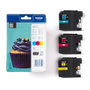 Brother LC123RBWBP Pack de 3 cartouches d'encre couleur (C/Y/M)