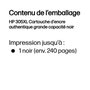 HP Cartouche d'encre authentique 305XL noir - Grande capacité - Compatible avec DeskJet 2300, 2700, ENVY 6000e, 6400e et autres modèles