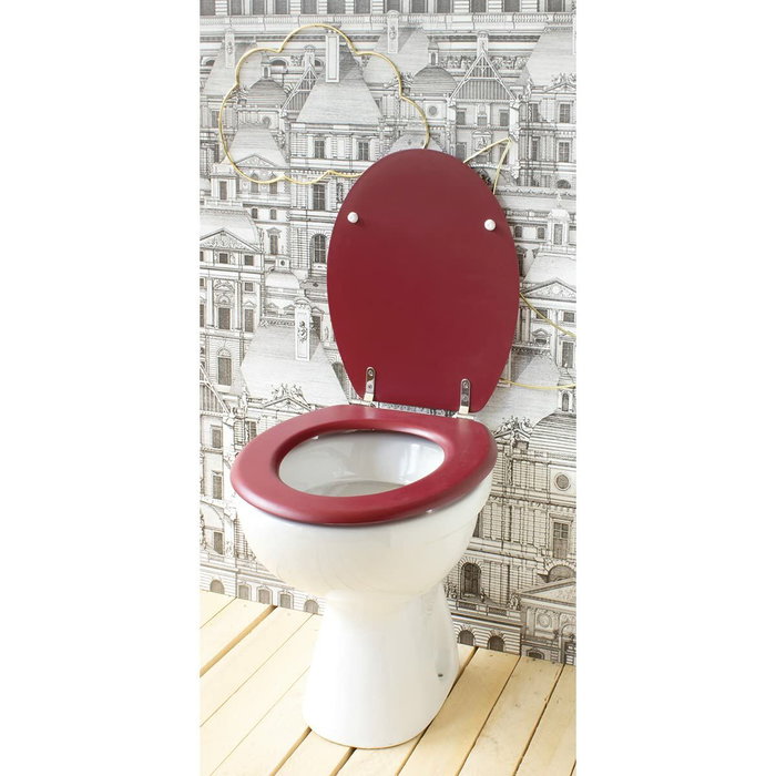 Gelco Abattant WC Dolce Rouge cardinal en bois moulé