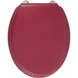Gelco Abattant de WC Dolce - Bois moulé couleur rouge cardinal avec charnières en inox - Design