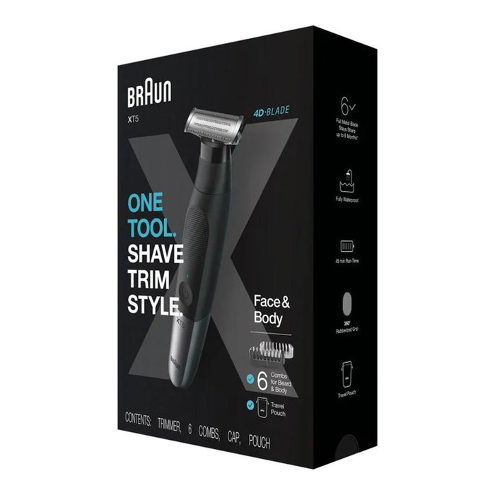 Braun XT5200 Tondeuse Corps Homme Recortadora Barba Rasoir Électrique 4D Peignes Corps Visage Résistant Eau Braun XT5200 Tondeuse Corps Homme Recortadora Barba Rasoir Électrique 4D Peignes Corps Visage Résistant Eau