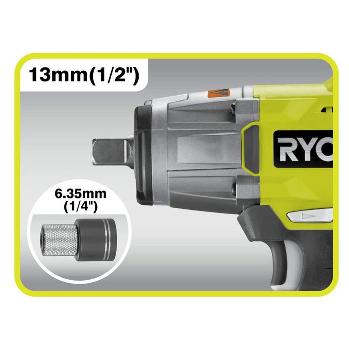 Ryobi Boulonneuse à chocs One+ 18V 400 Nm avec adaptateur 1/4''