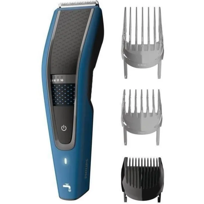 Philips HC5612/15 Tondeuse cheveux Series 5000, 28 hauteurs de coupe, 3 sabots, lames auto-affutées, 75 min autonomie