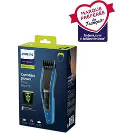 Philips HC5612/15 Tondeuse cheveux Series 5000, 28 hauteurs de coupe, 3 sabots, lames auto-affutées, 75 min autonomie