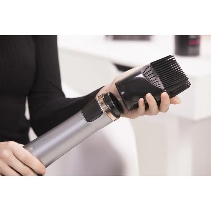 Remington AS8810 Brosse Soufflante Rotative Chauffante 1000W, 2 Températures, Revêtement Céramique, Diffuseur Soin Kératine et Huile d'Amande, Volume Professionnel