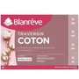 Blanreve Traversin en coton - Blanc - 140 cm - Housse 100% coton - Garnissage polyester siliconé 1050 g - Confort moelleux