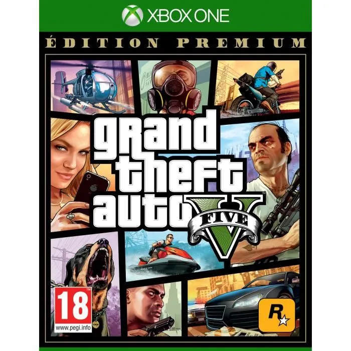 Take 2 GTA V Grand Theft Auto V : Edition Premium - Jeu Action-Aventure pour Xbox One Take 2 GTA V Grand Theft Auto V : Edition Premium - Jeu Action-Aventure pour Xbox One