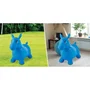 Lexibook Cheval Gonflable Bleu Poney Jouet Enfant 3 Ans et Plus, Inclus Pompe Manuelle, Longueur 50 cm Hauteur 45 cm