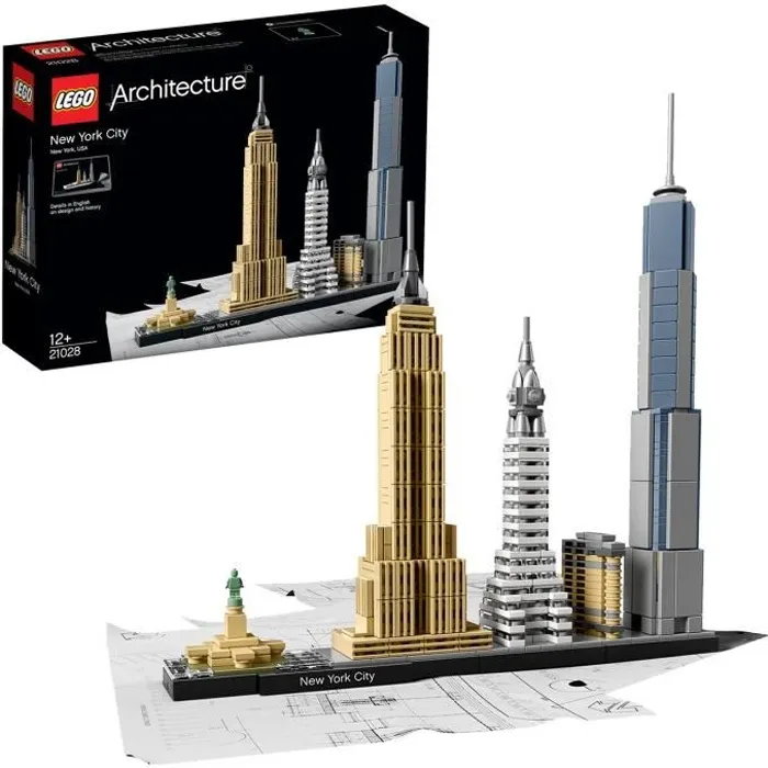 LEGO Architecture Statue de la Liberté New York Maquette Miniature 598 pièces Collection Skyline LEGO Architecture Statue de la Liberté New York Maquette Miniature 598 pièces Collection Skyline
