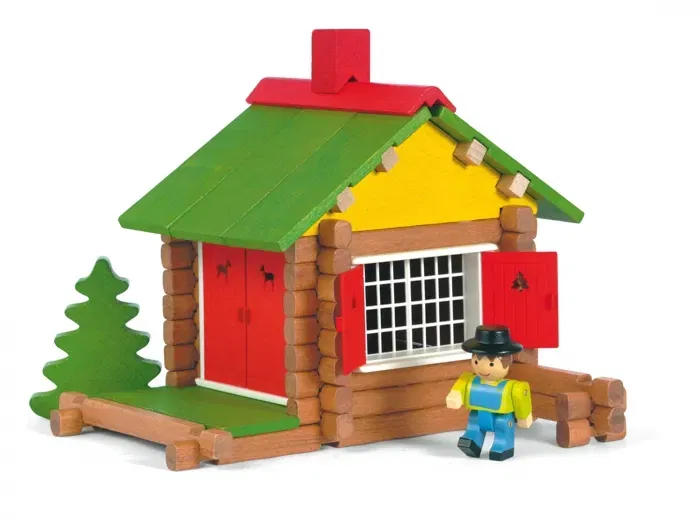 Jeujura - Mon Chalet en Bois, Jeu de Construction 100 Pièces en Bois Naturel pour Enfants à Partir de 5 Ans Jeujura - Mon Chalet en Bois, Jeu de Construction 100 Pièces en Bois Naturel pour Enfants à Partir de 5 Ans