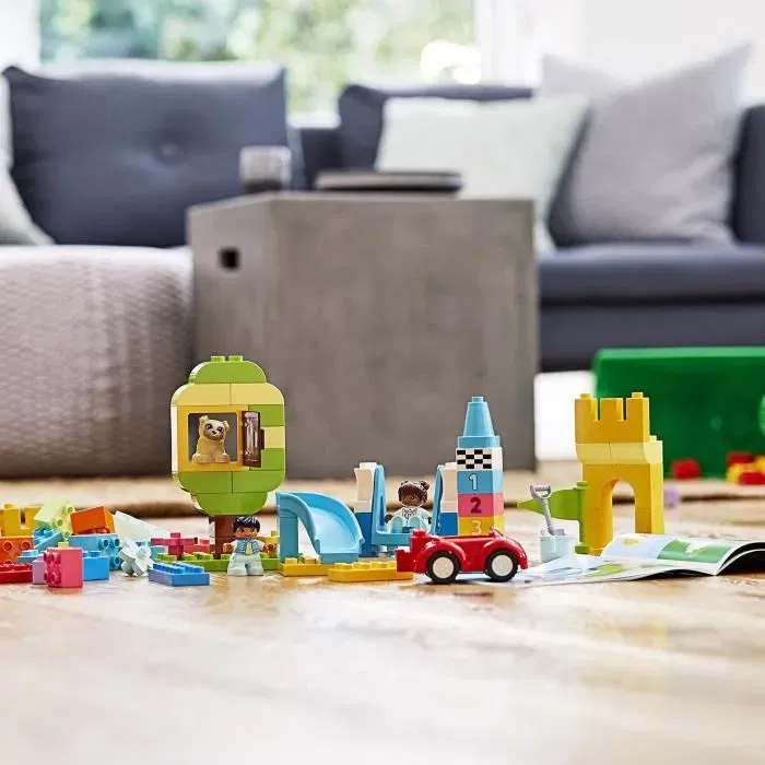 LEGO 10914 DUPLO Boîte de Briques Deluxe - Jeu de Construction Éducatif avec Boîte de Rangement - Jouet pour Bébés et Enfants à Partir de 18 Mois