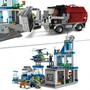 Lego 60316 Commissariat de Police City - Jouet de Construction avec Hélicoptère, Voiture de Police, Camion Poubelle et Figurines dont un Chien
