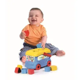 Clementoni - Le bus des formes de Mickey Disney Baby, jeu d'éveil avec formes et couleurs pour bébé à partir de 10 mois