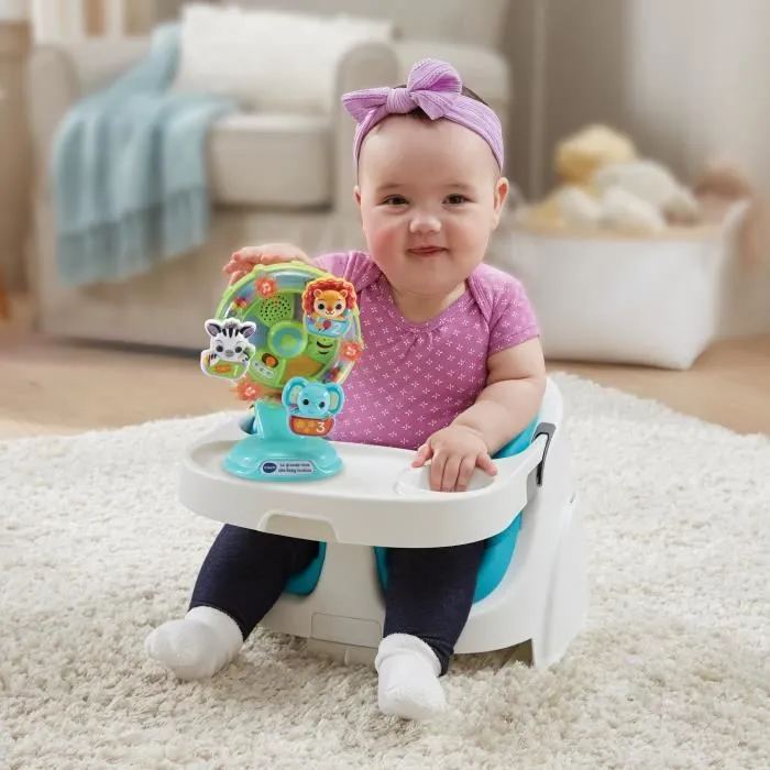 Vtech Baby La Grande Roue des Baby Loulous - Roue musicale avec ventouse anti-chute, étoiles lumineuses et sons - Jouet d'éveil pour bébé de 6 à 36 mois - Vert/Multicolore
