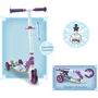 Smoby - Trottinette enfant 3 roues Reine des Neiges, guidon réglable, repose-pieds antidérapant bois et métal