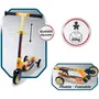 Smoby Patinette 3 Roues Cars en Bois Pliable Jaune Multicolore avec Guidon Réglable et Plateau Antidérapant pour Enfant