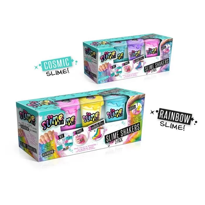 Canal Toys Lot de 3 Slime Shakers, Modèles aléatoires Cosmic ou Rainbow, pour créer ses propres slimes avec paillettes et figurine surprise, Jeux créatifs pour enfants dès 6 ans Canal Toys Lot de 3 Slime Shakers, Modèles aléatoires Cosmic ou Rainbow, pour créer ses propres slimes avec paillettes et figurine surprise, Jeux créatifs pour enfants dès 6 ans
