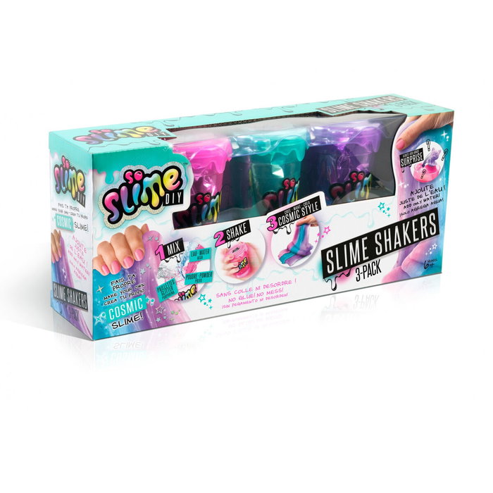 Canal Toys Lot de 3 Slime Shakers - Modèle aléatoire Cosmic ou Rainbow