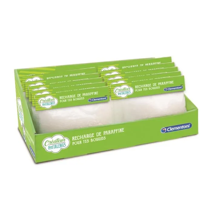 Clementoni Recharge Paraffine Bougies - Recharge de Paraffine pour Loisirs Créatifs Enfants à Partir de 6 Ans - Lot de 1