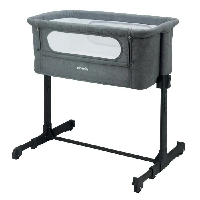 Nania DODI - Lit bébé cododo et lit d'appoint 2 en 1 - Matelas ultra confort 4cm - 5 positions de hauteur - 80 x 42 cm