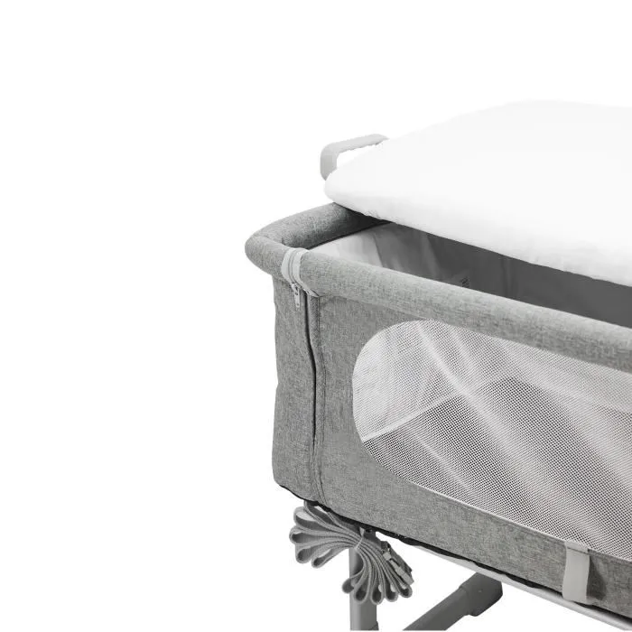 Nania DODI - Lit bébé cododo et lit d'appoint 2 en 1 - Matelas ultra confort 4cm - 5 positions de hauteur - 80 x 42 cm