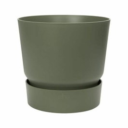 Elho Greenville Pot de fleurs rond 25 - Vert feuille