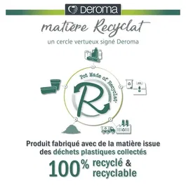 Deroma Pot de Fleurs Rond Day R Camel - 69 L, 60 x H 41.8 cm, Taupe - Percé, Résistant au Gel et UV, Pour Extérieur en Matière Recyclée