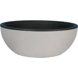 Riviera - Coupe pot de fleurs Granit 12 L, Diametre 40 cm, Hauteur 15 cm, couleur Stone, en polypropylène résistant