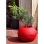 Riviera - Pot de fleurs RIVIERA, Boule, D40 H28 cm, rouge, en plastique